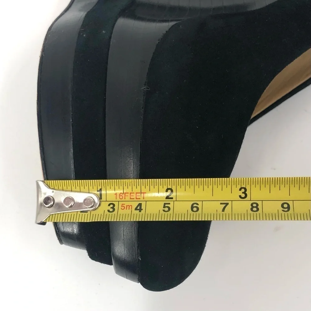 RACHEL ZOE Sz 10 Black Suede Eva Stacked Platform